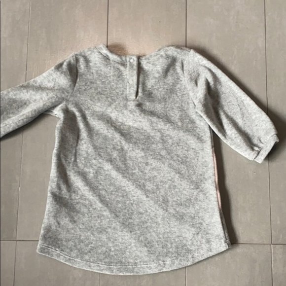 NEW Stem Baby Dress Modern pink blue grey striped - Picture 3 of 5